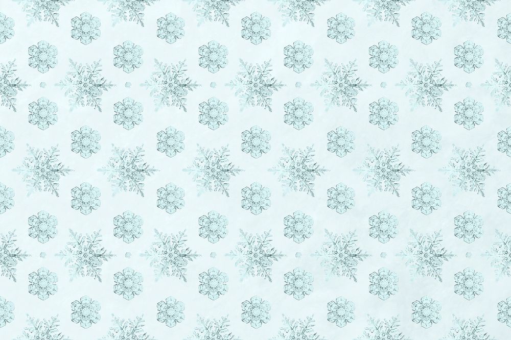 Icy snowflake pattern background, remix of photography by Wilson Bentley