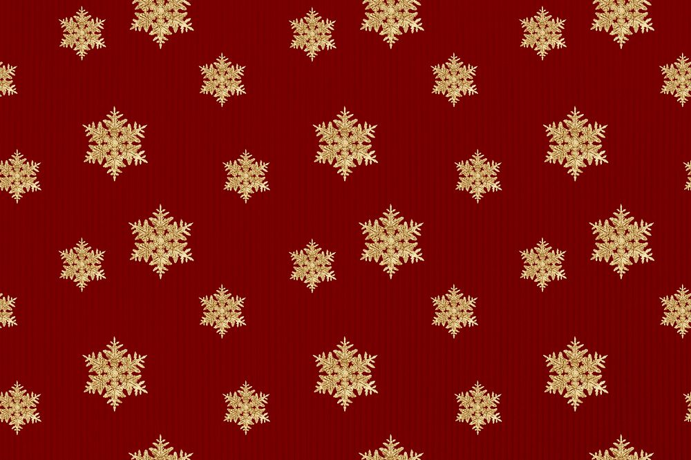 Red festive snowflake pattern background, | Premium Photo - rawpixel