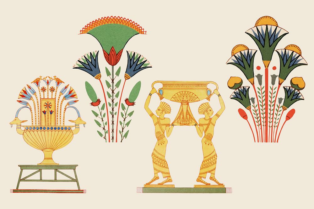 Ancient Egyptian ornamental vector pack