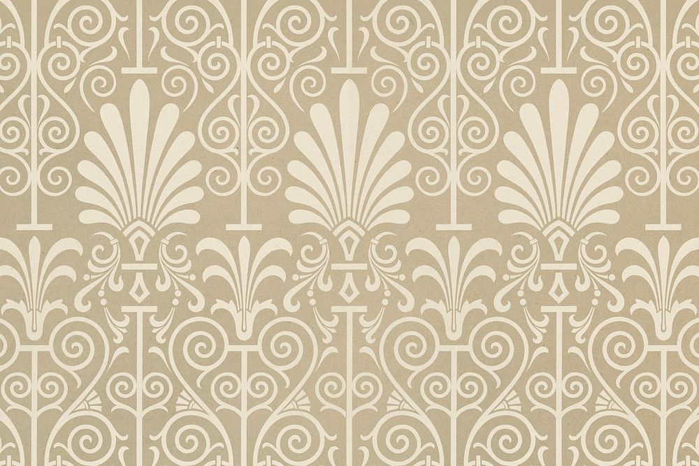 Decorative ancient beige Greek key pattern background