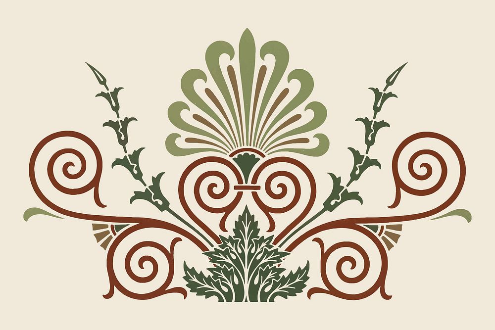 Antique Greek vector decorative element illustration