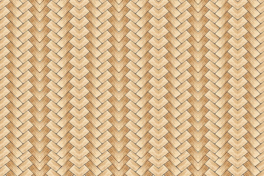 Traditional Japanese bamboo weave pattern, remix of artwork by Watanabe Seitei