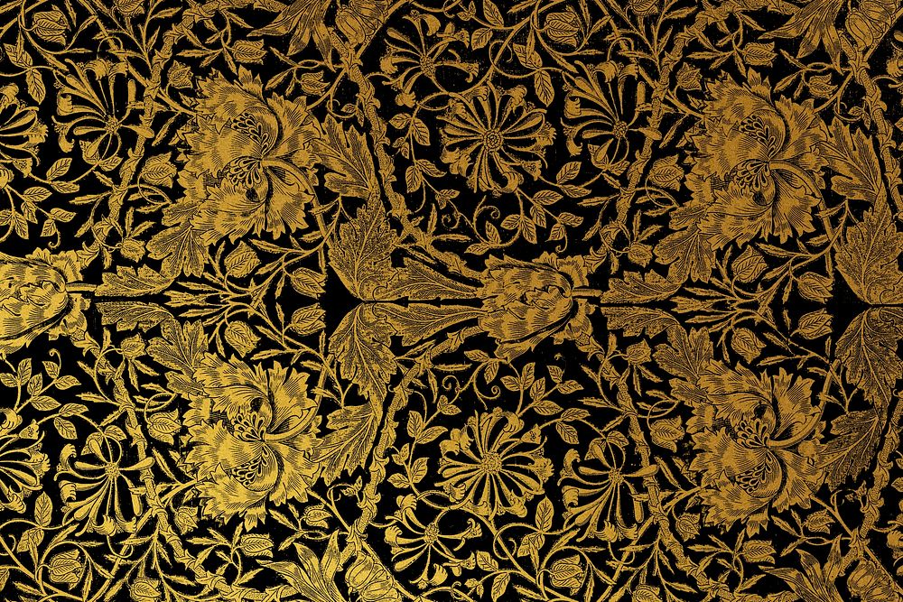 Vintage floral pattern remix from artwork by William Morris