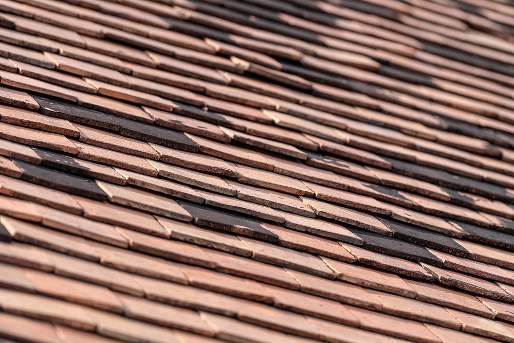 Earth tone roof tile patterned background