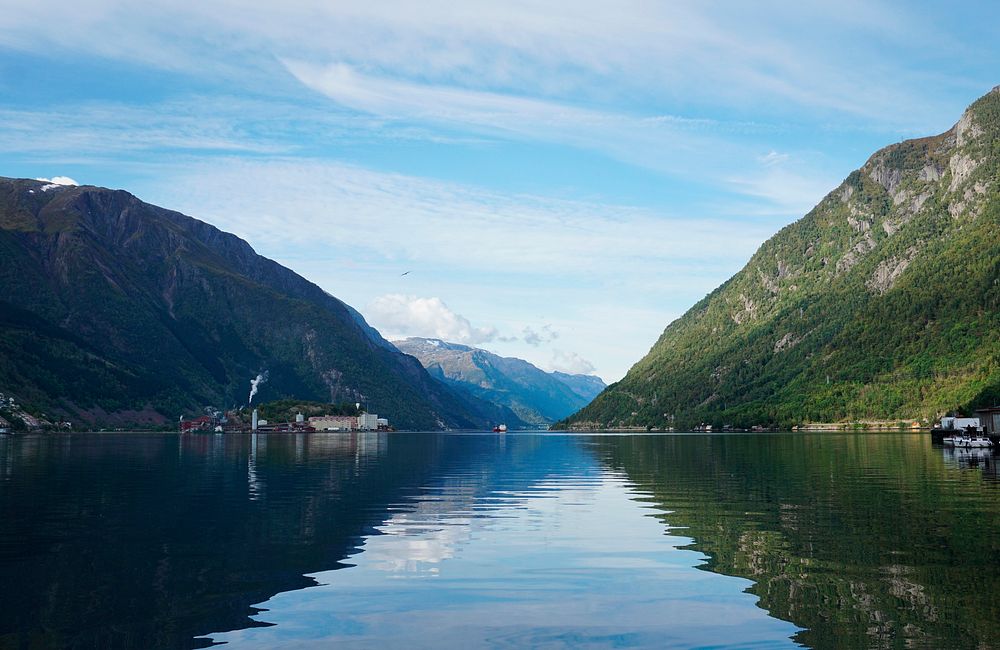 Beautiful view of a lake in Odda, Norway
