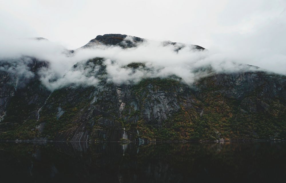 Cloud over mountains at Odda, norway