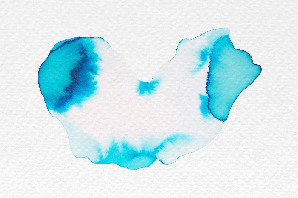 Shades of blue watercolor hand painted vector