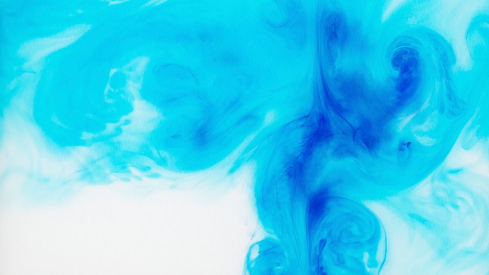 Abstract splashed blue watercolor background