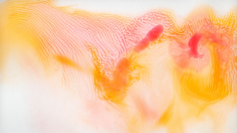 Orange abstract watercolor painting background