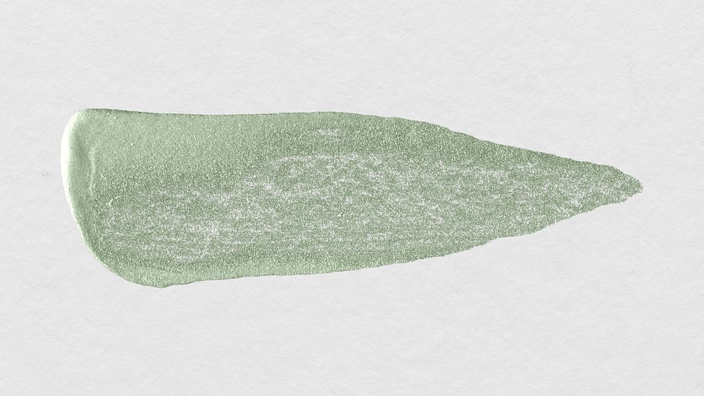 Metallic green brush stroke illustration