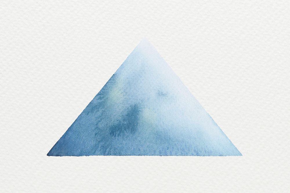 Triangle watercolor hand painted illustration