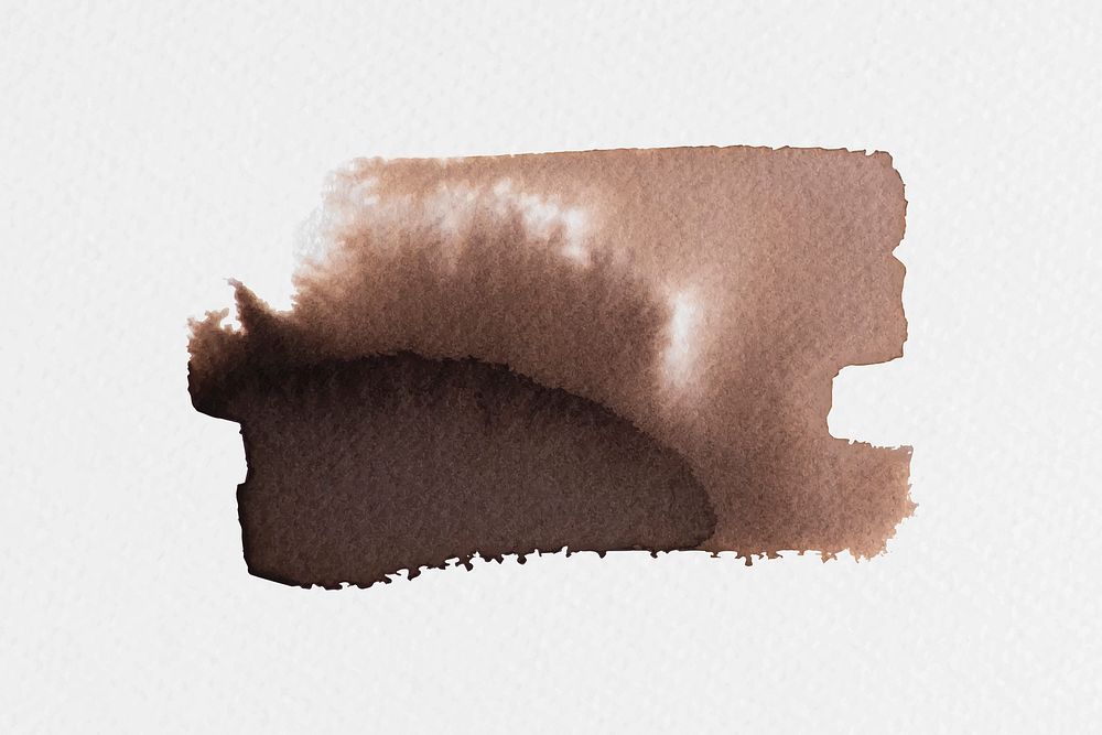 Brown watercolor brush paint vector
