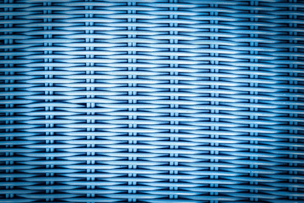 Blue handmade rattan textured background image