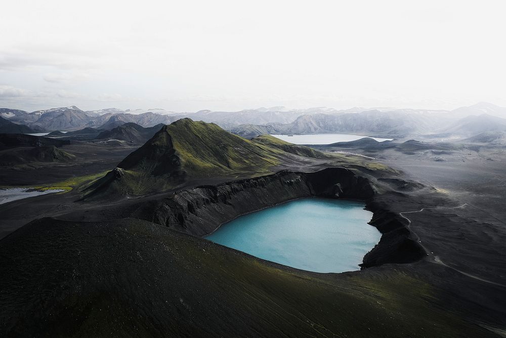 Blue lake central highlands, Iceland