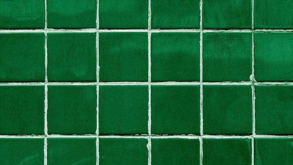 Green retro tiles grid background