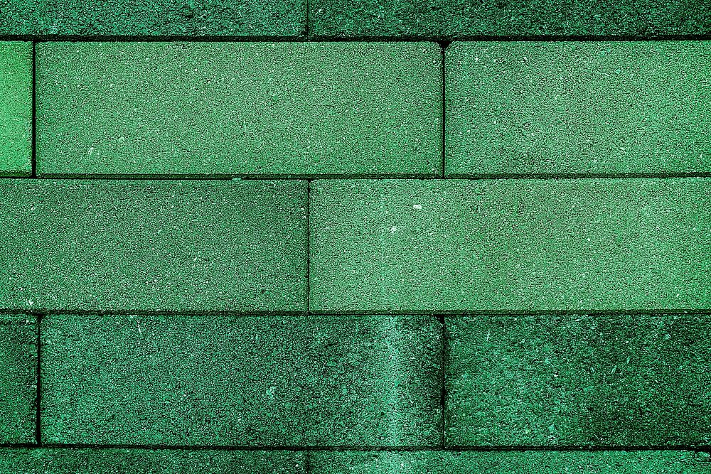 Emerald green brick textured wallpaper