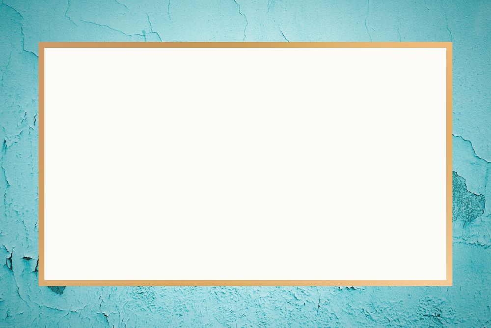 Psd rectangle frame turquoise background
