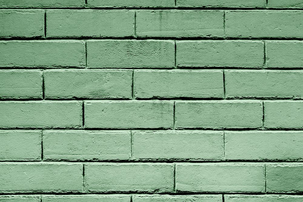 Blank neon green brick patterned wallpaper