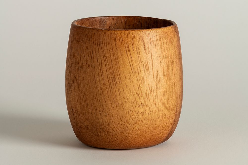 Wooden tea cup design resource 