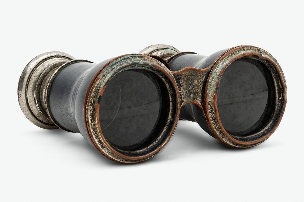Retro rusty binoculars design resource 