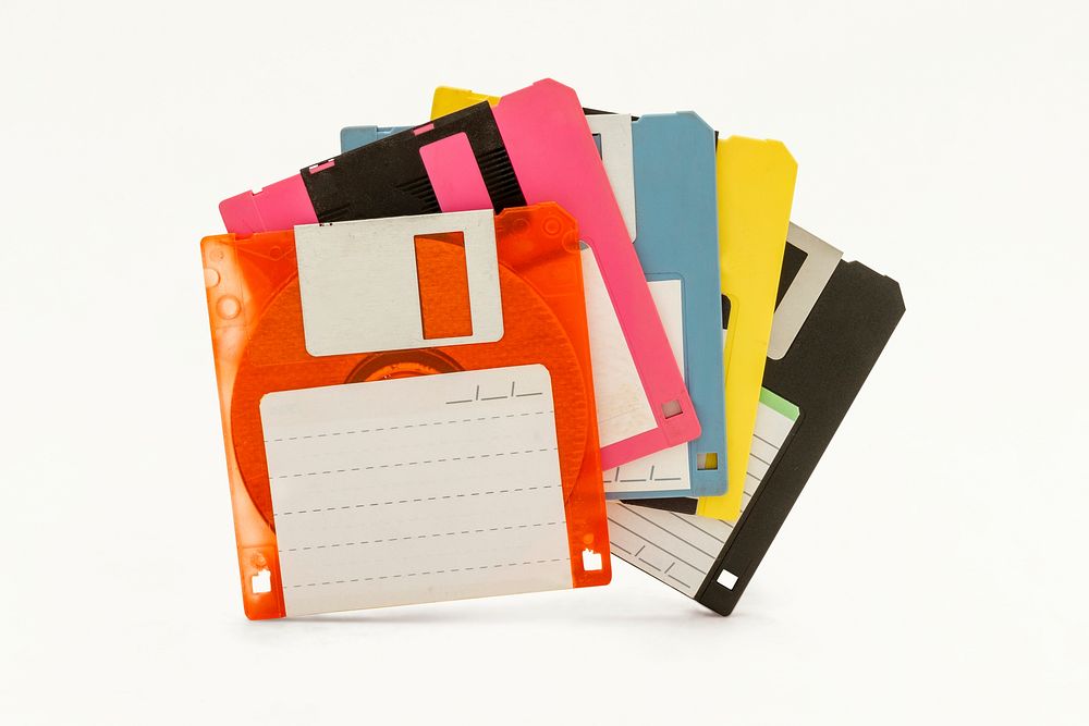Colorful floppy disk design resources 