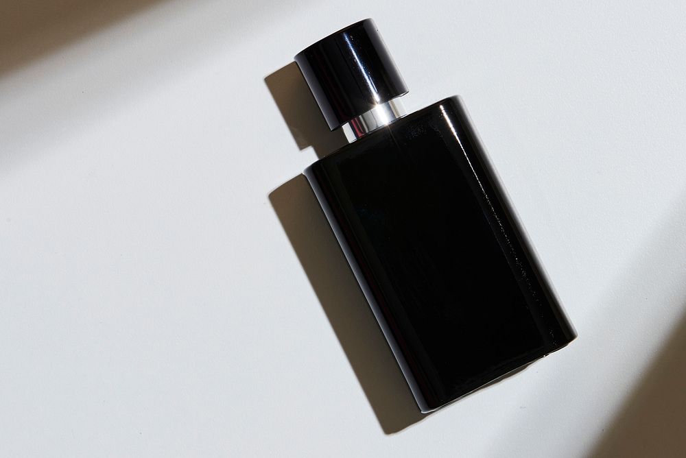 Black perfume glass bottle design resource