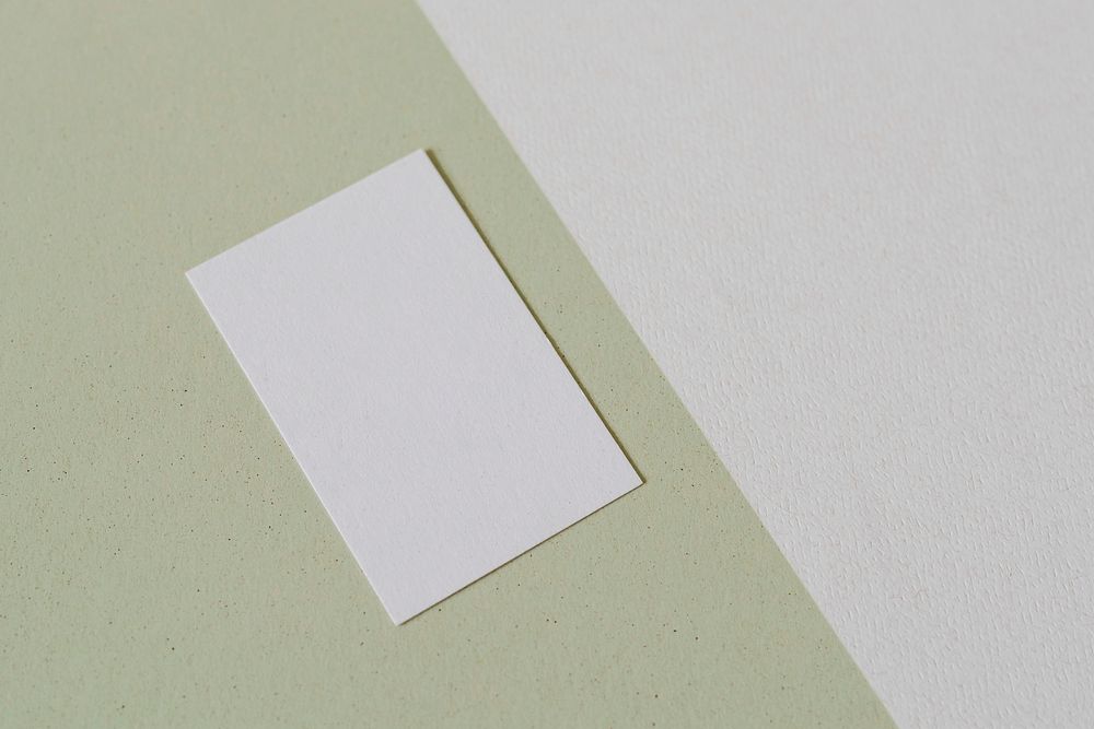 White blank business card isolated on background