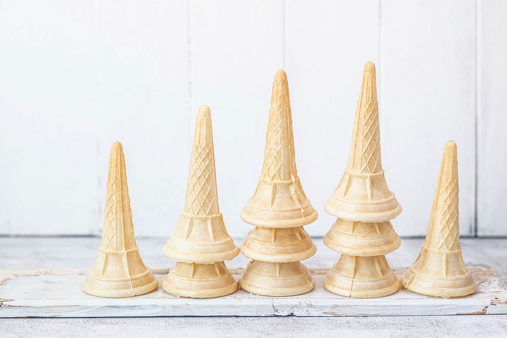 Stacked ice cream cones