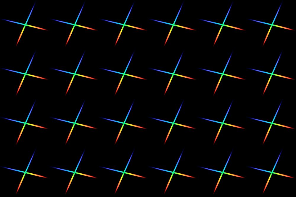 Light leak effect pattern design element on a black background