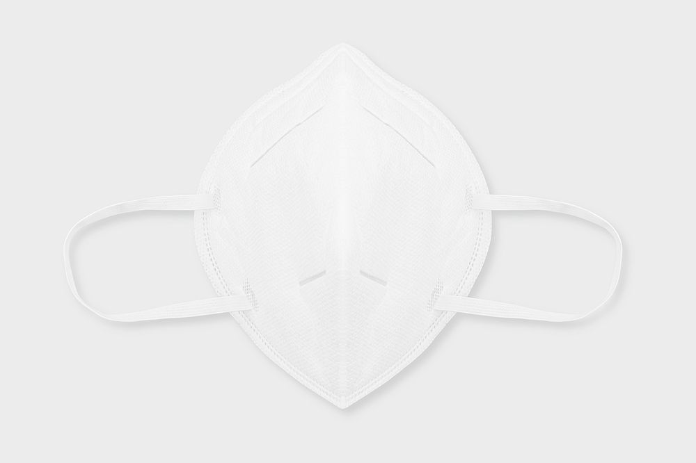 Anti pollution face mask on white background