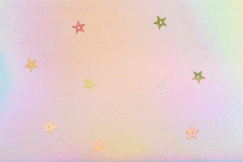 Star glitter pastel holographic wallpaper background