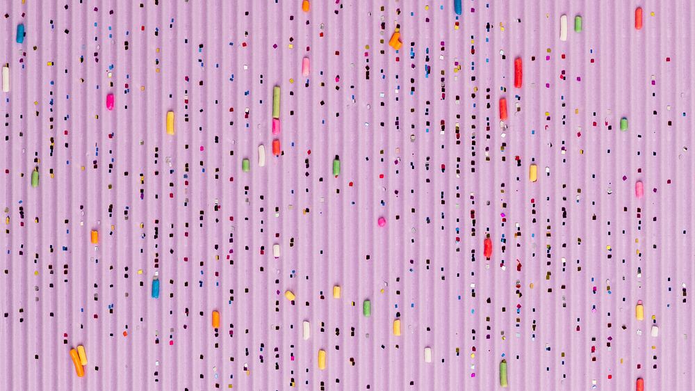 Sprinkles glitter purple wavy paper banner