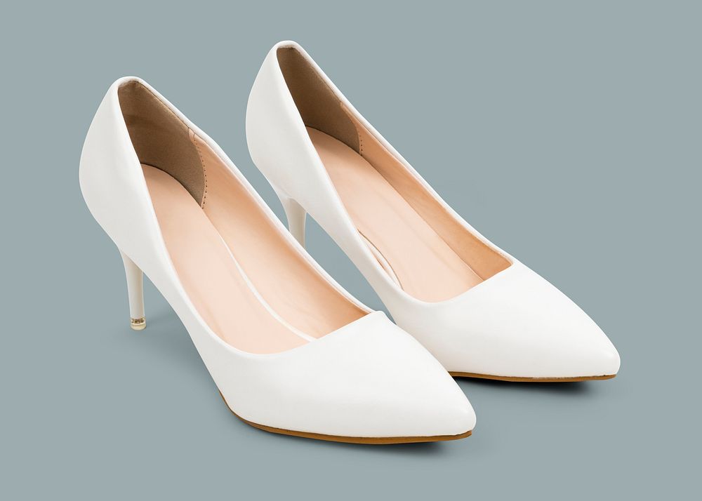 Women&rsquo;s white high heel shoes fashion