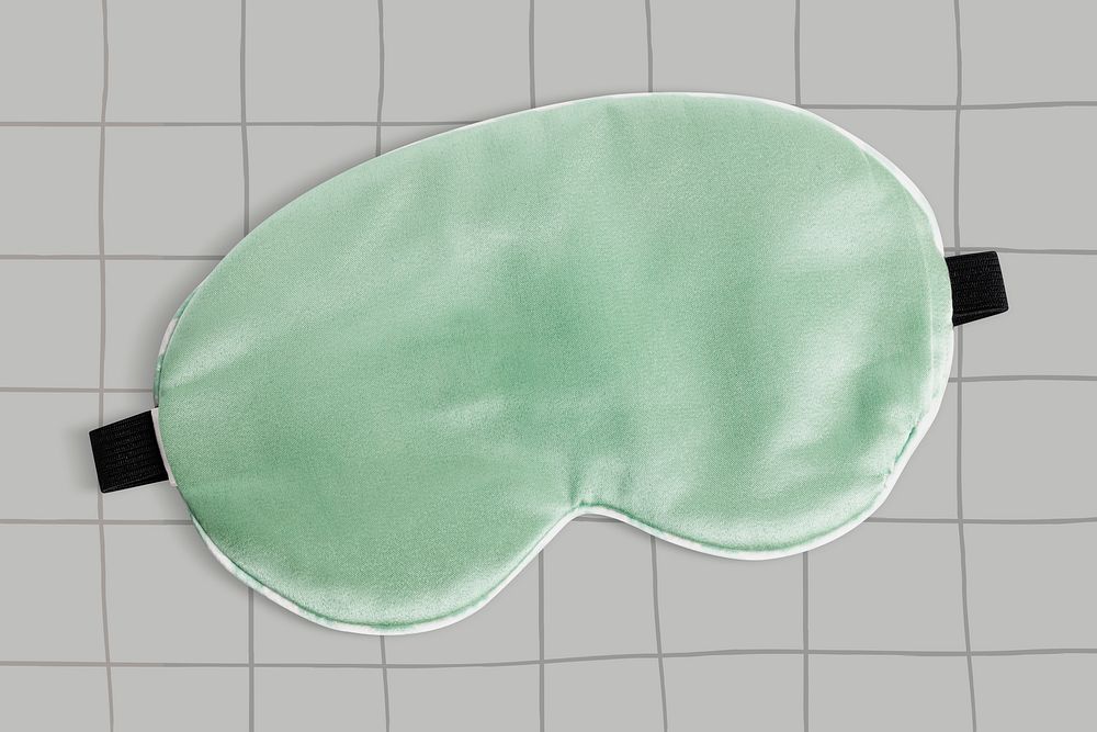 Cute green sleep mask with black strap