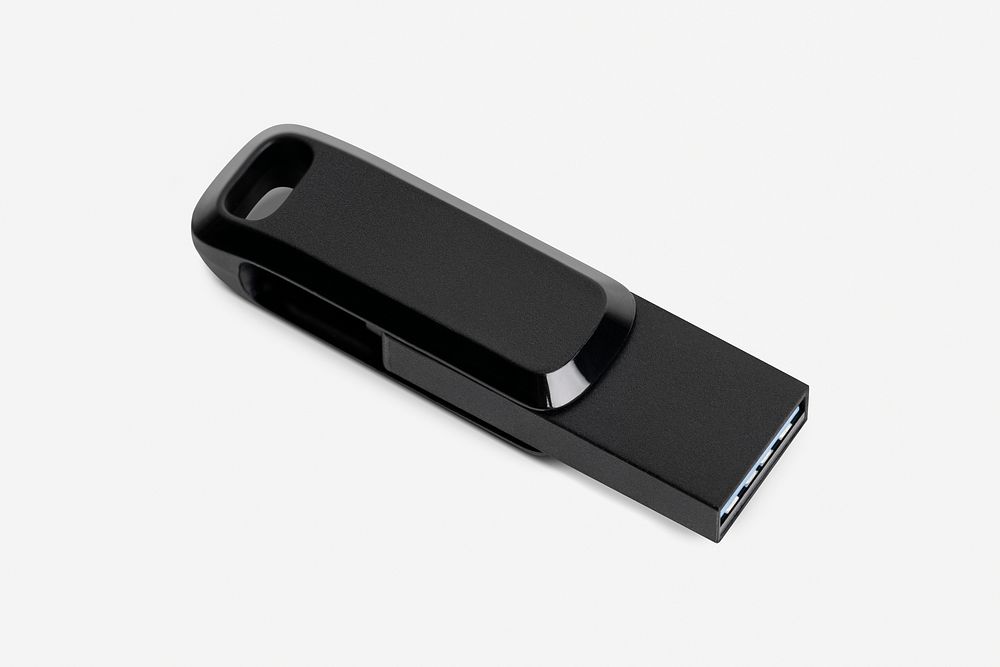 Black USB flash drive technology data storage device