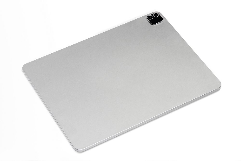White digital tablet case mockup psd