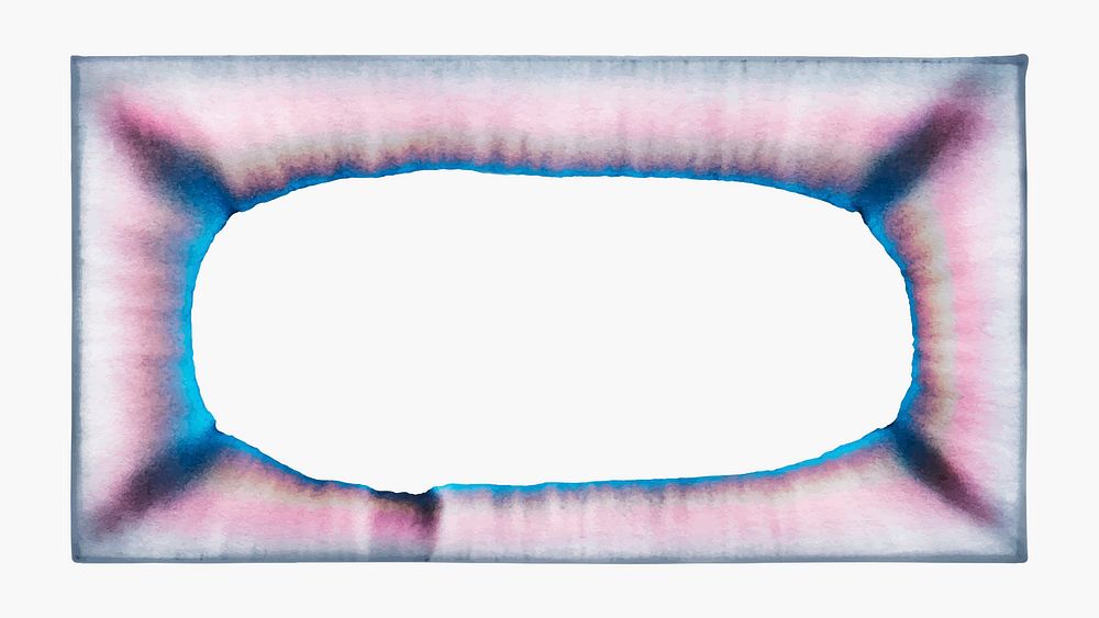 Aesthetic abstract chromatography art vector rectangle element