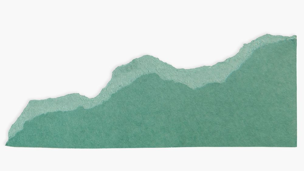 Green mountain DIY paper collage