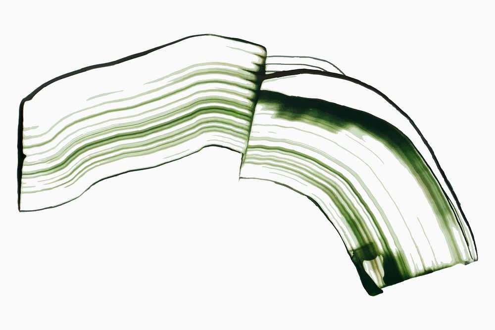 Green comb painting texture vector DIY irregular shape abstract art