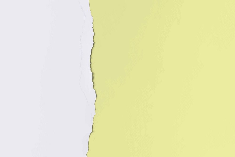 Ripped paper border vector in yellow on handmade colorful background