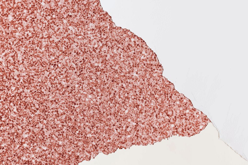 Ripped paper border frame vector pink handmade glittery background