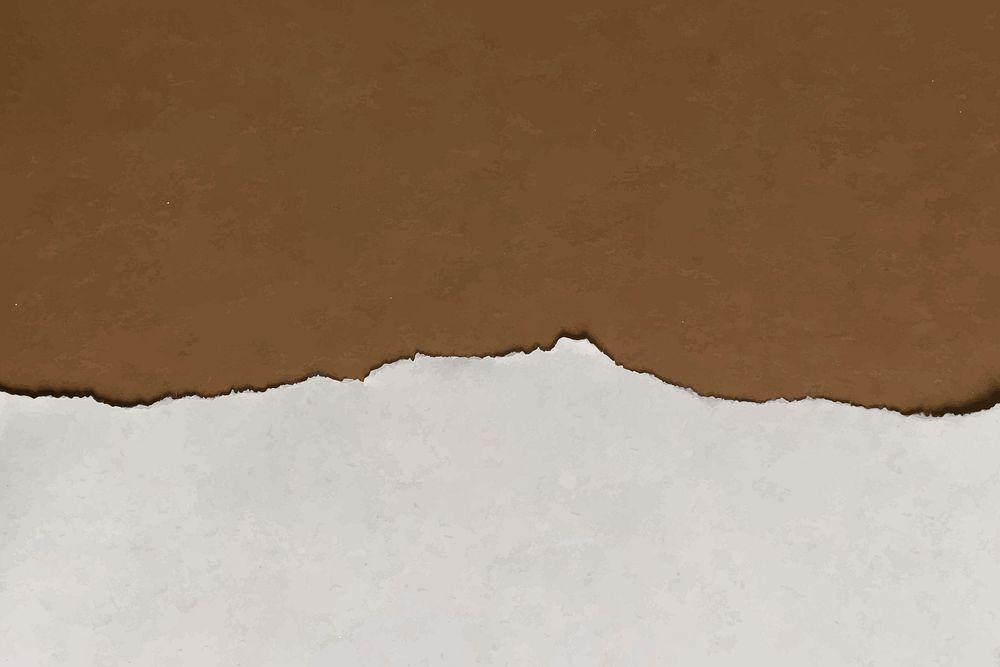 Torn paper border vector on handmade earth tone background