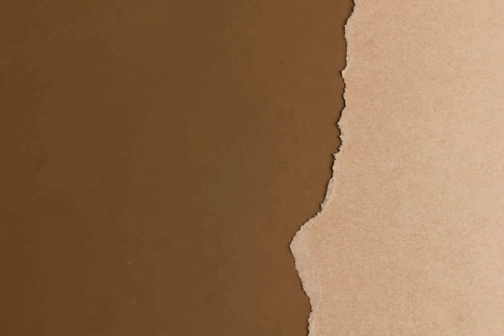 Torn paper border vector on handmade earth tone background