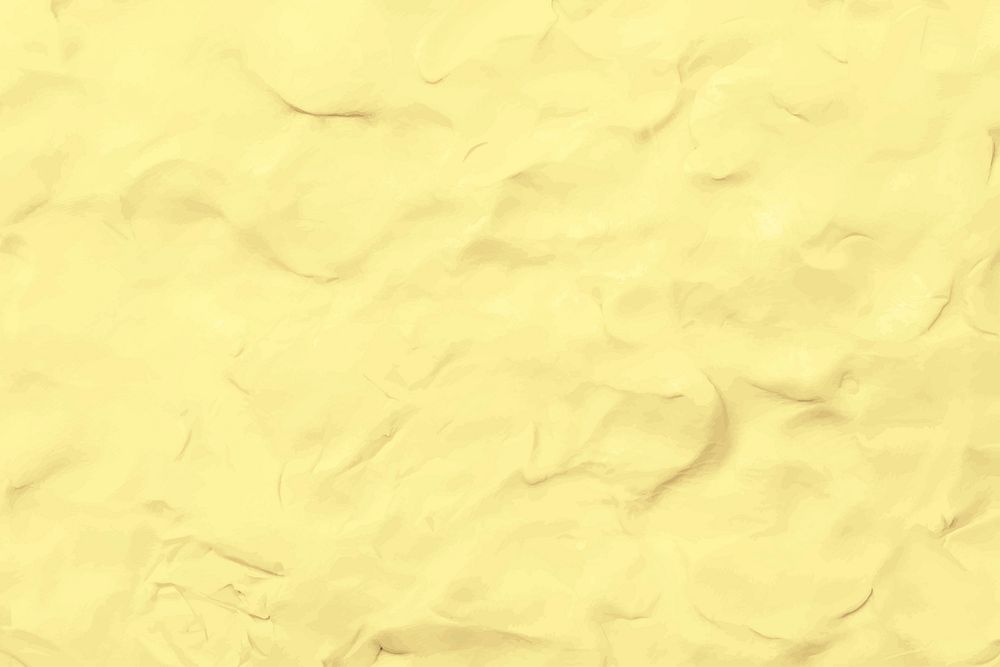 Yellow clay textured background vector colorful handmade creative art abstract style