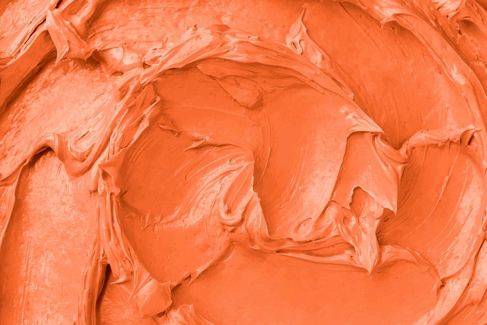 Orange frosting texture background vector