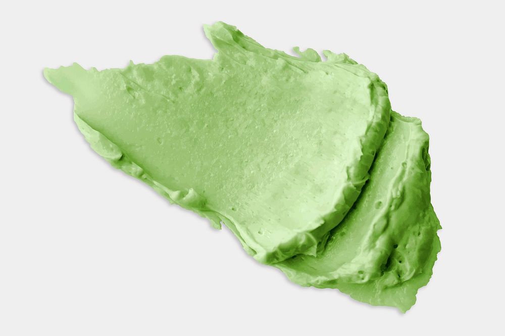 Green cream lipstick element vector texture
