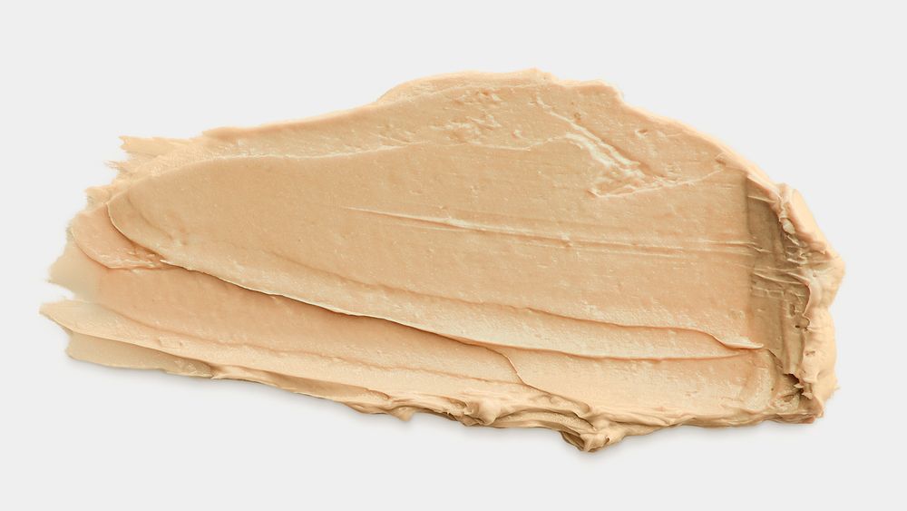 Nude cream smear texture isolated