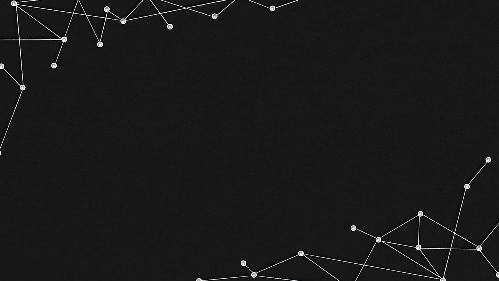 Abstract technology desktop wallpaper, white network border, connecting dots design
