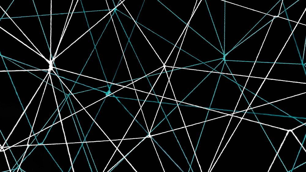 Geometric abstract desktop wallpaper, technology concept, connecting dots design