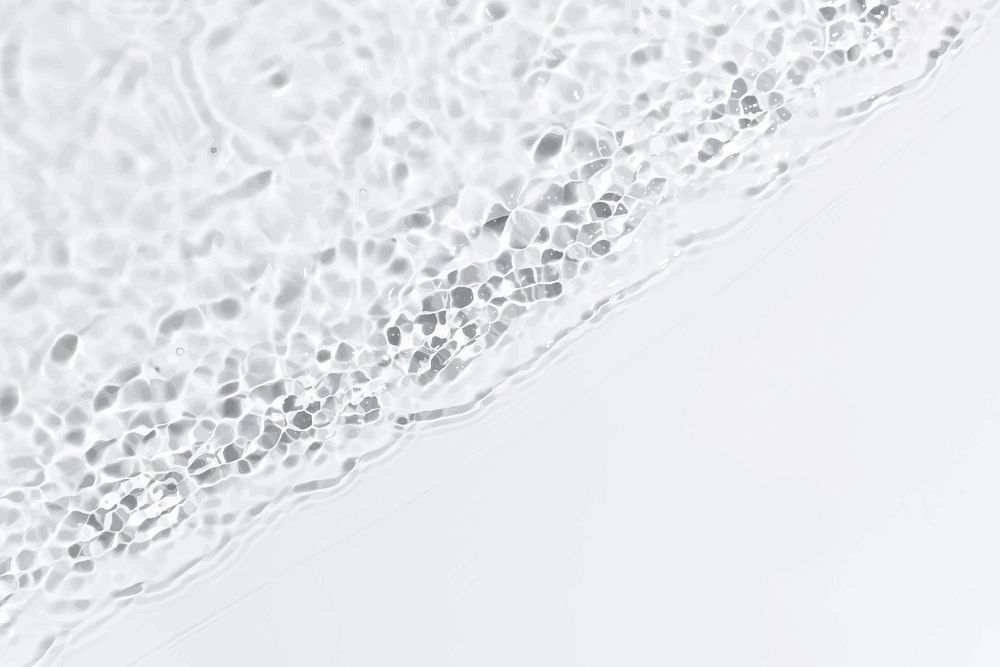 Water wave texture background vector, white wallpaper